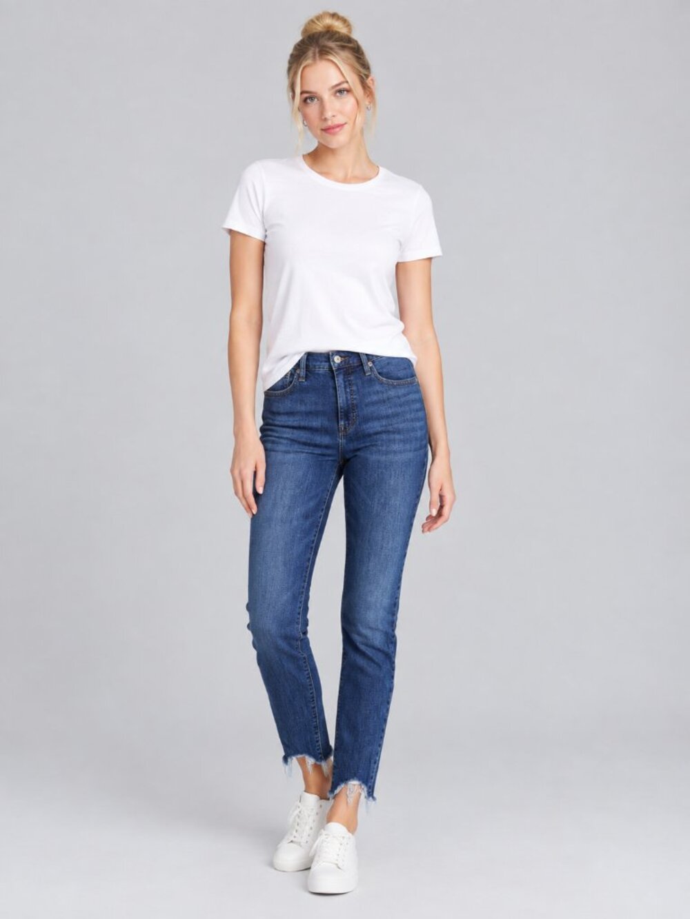 2/$30 Lucky Brand Mid Rise Frayed Raw Hem Ankle Jeans 14/ 32 #A4526